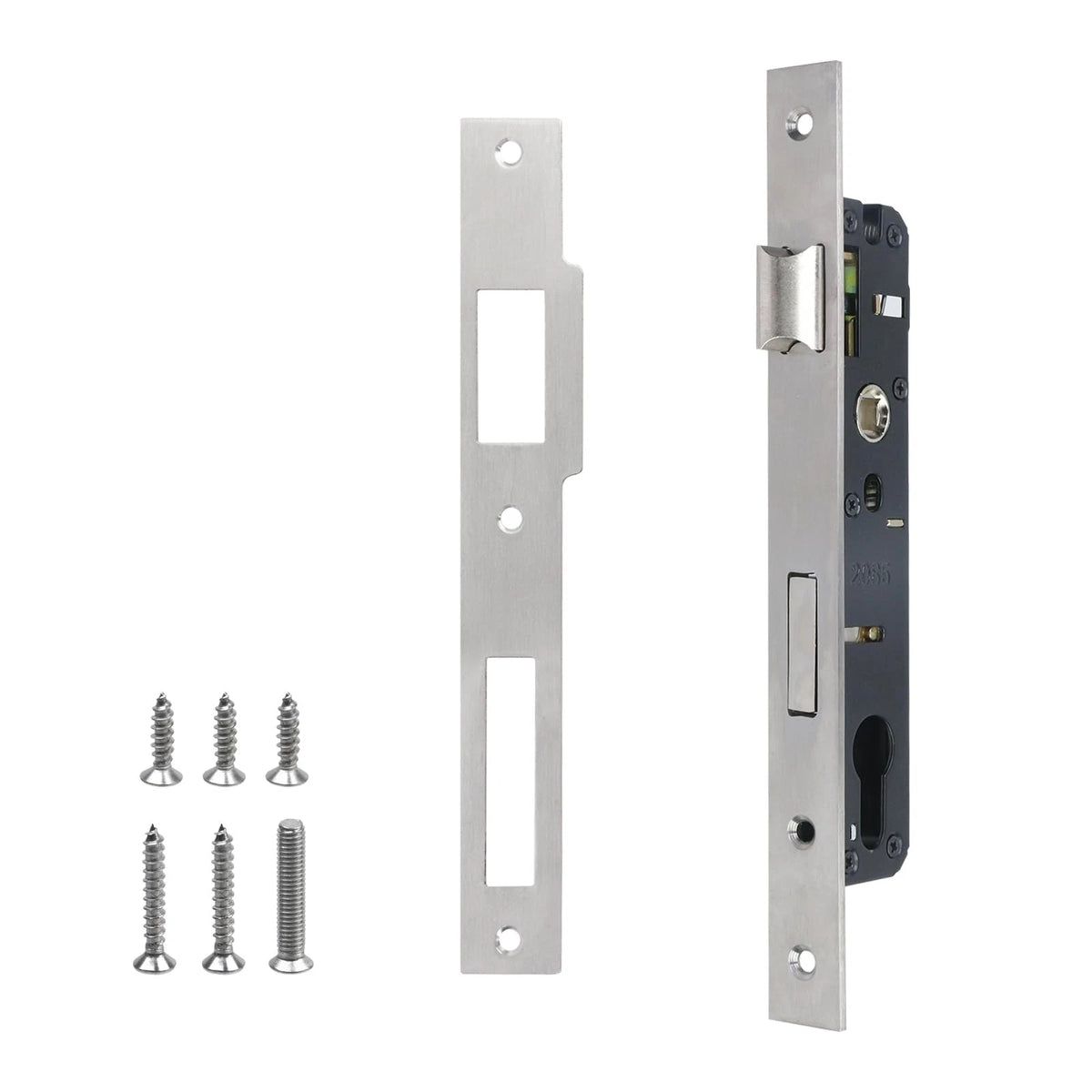 2X Silver Aluminum Alloy 2 Point Bolt Mortise Lock for