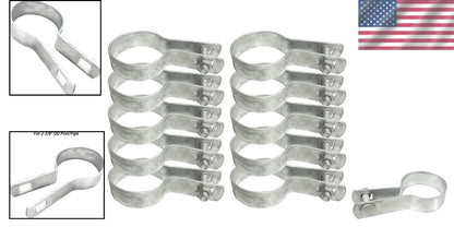 Set of 10 Galvanized Steel Tension Bands for Chain Link Fences 2-3/8" O.D.