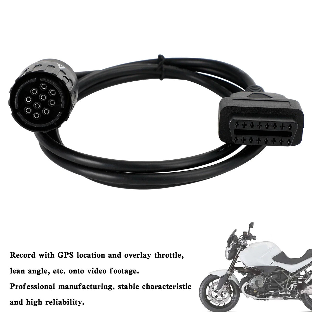 10 Pin to 16 Pin Diagnostic Scanner Cable for BMW Motorcycle