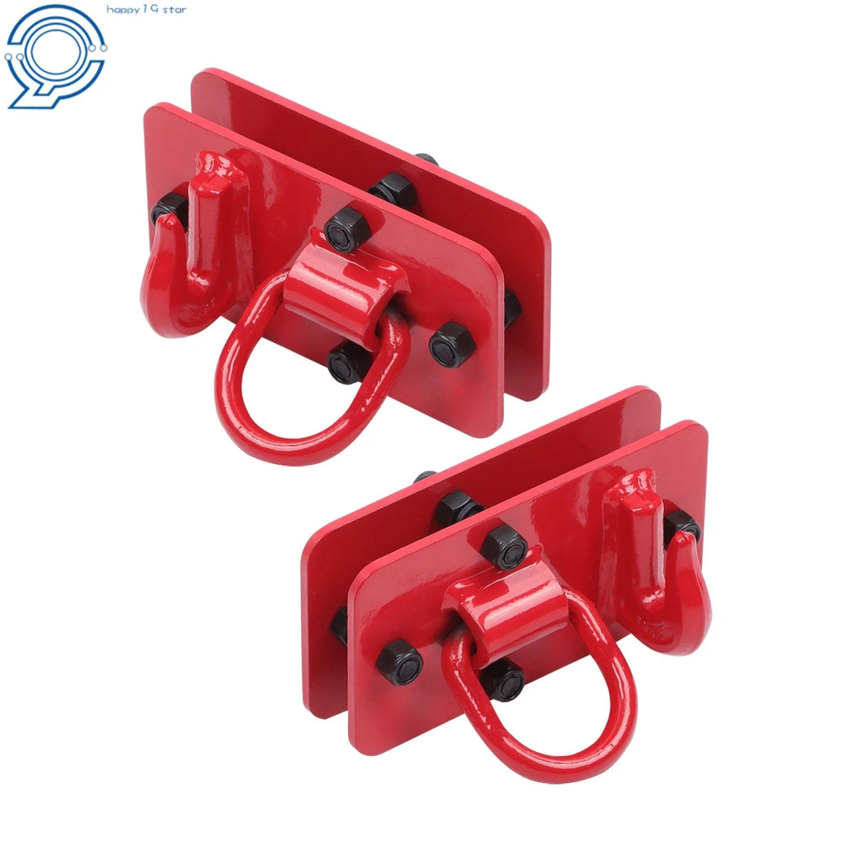 2 Pack Tractor Bucket Hooks with Tie Down Ring, Grade 70 Forged Steel