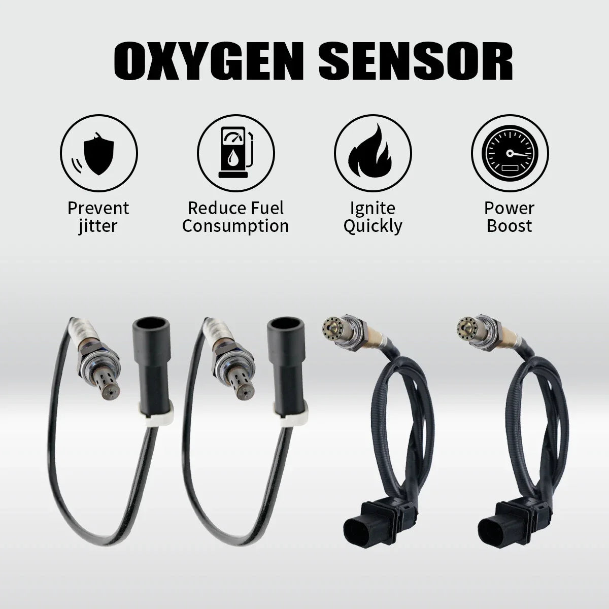 Set of 4 Oxygen Sensors for Ford E-150 E-250 E-350 F-150 (2009–2014)
