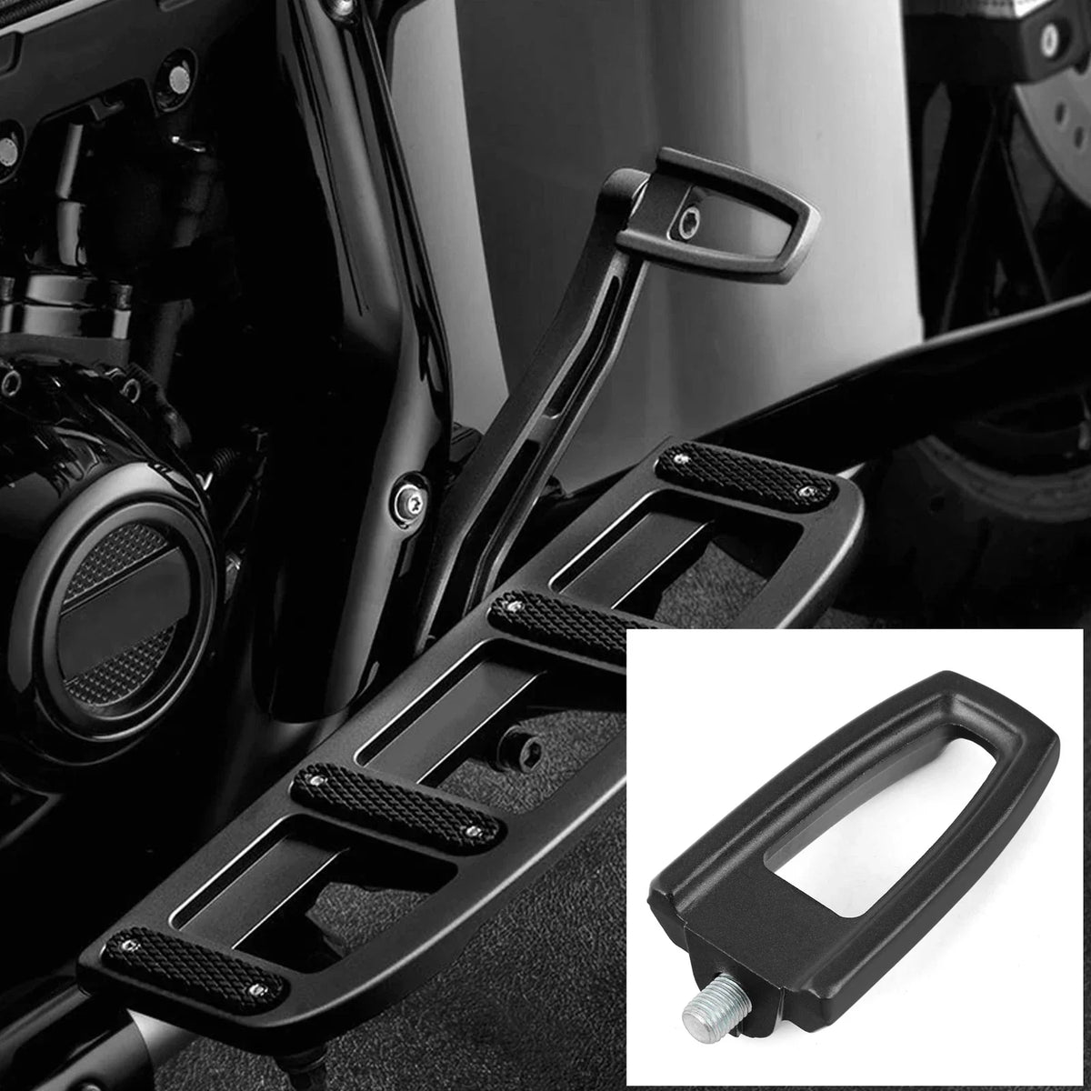 Matte Black Brake Pedal Pegs for Harley Softail (2018–2024)