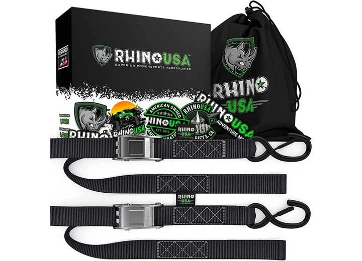 2X Cambuckle Motorcycle Tie-Down Straps for Rhino USA (Fits )