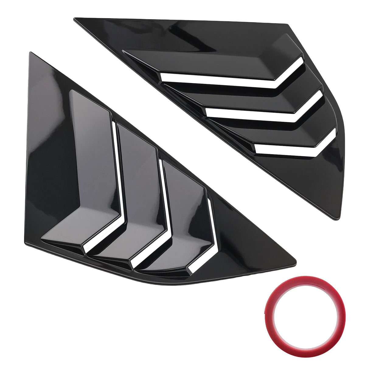 ABS Painted Louvers for Ford Focus MK3 Hatchback (2012–2018) Black