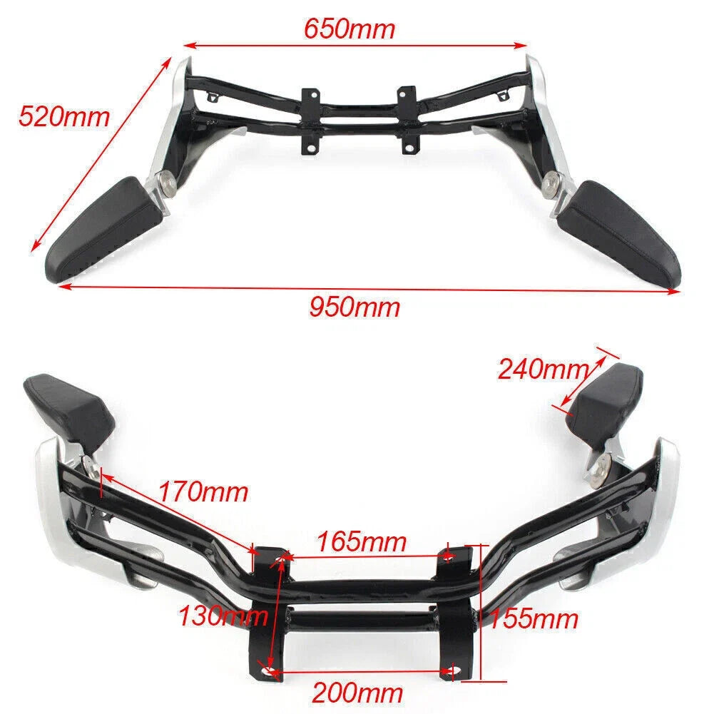 Set of 2 Rear Passenger Armrests for BMW K1600GTL (2010–2018) 11