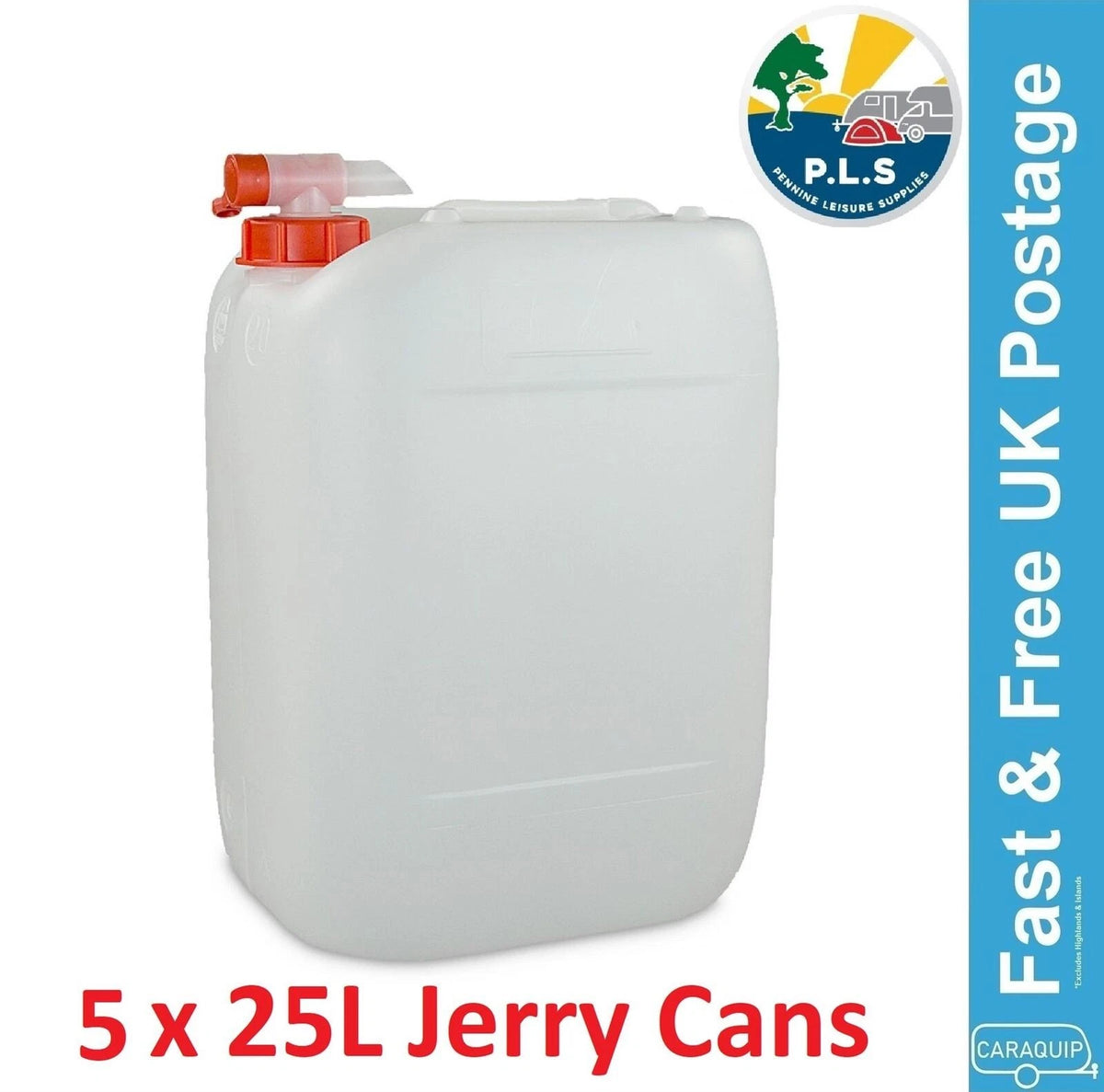5X Jerry Can Water Storage Petrol Diesel Fuel Container ES2053