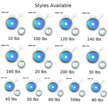 7 Strand Steel Wire Fishing Leader Line with Nylon Coating & 12 Connectors