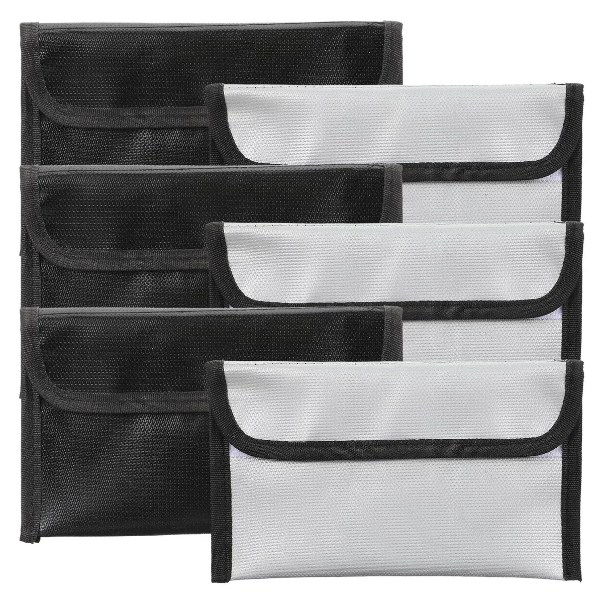 6 Pack Fireproof Waterproof Bags 8 x 5 Inch for Documents and Money