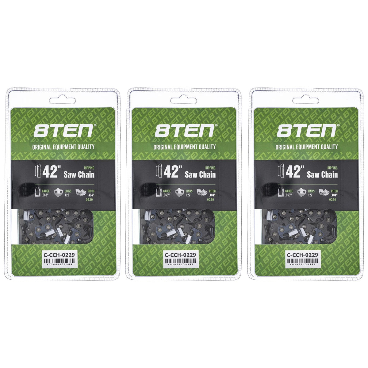 3 Pack Ripping Chainsaw Chain 42 Inch .063 .404 122DL for Stihl 051 075 076 088