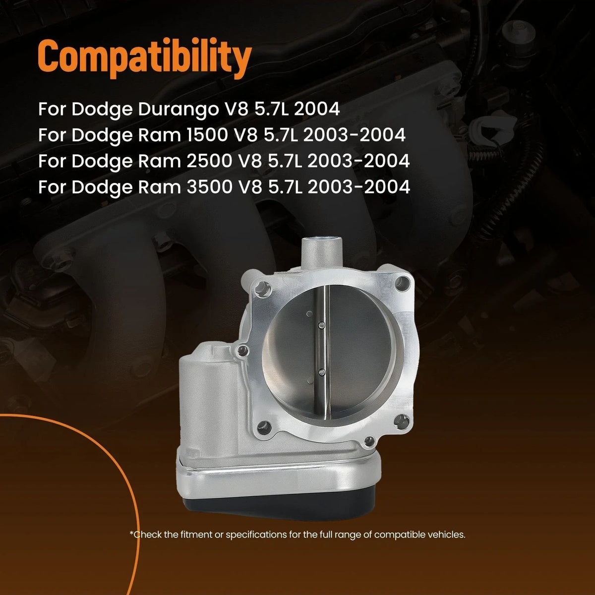 Throttle Body for Dodge Ram 1500 (2003–2004) 5161805AA A2C59507589