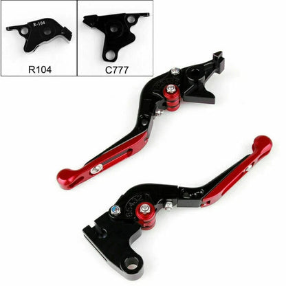 Adjustable Folding Brake Clutch Levers for Yamaha MT-01 V-MAX (2005–2017) Red T9