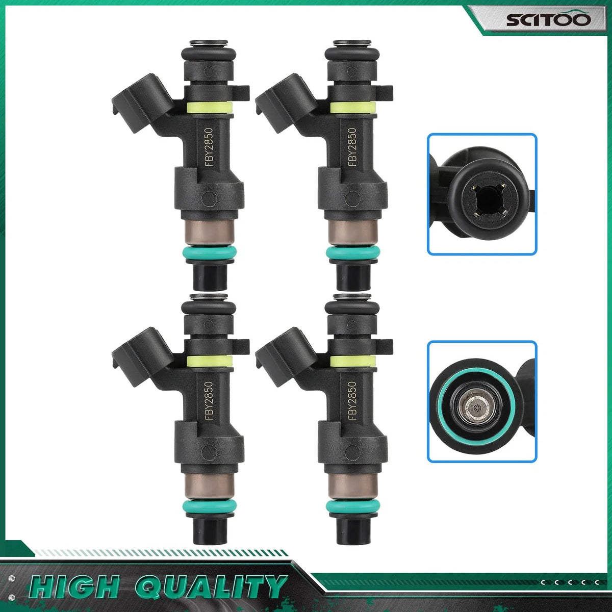 Set of 4 Fuel Injectors for Chevrolet City Express 2015–2018 (19316252)