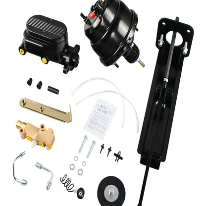 Power Brake Pedal Kit for Universal Applications (7" Dual Booster)