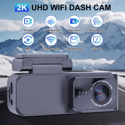 Universal Driving Recorder with 1.97" IPS Screen and 64G TF Card