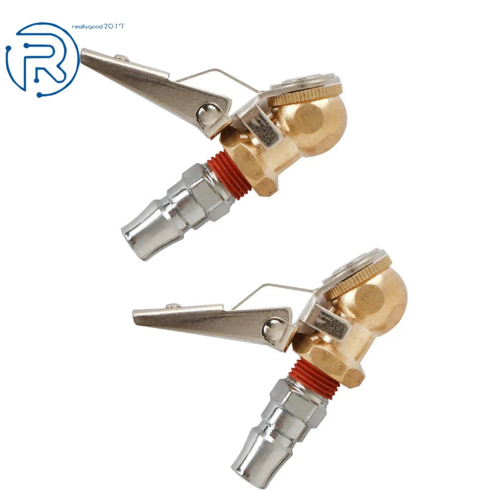 2X Valve Stem Locking Air Chuck Tire for Universal (1/4" FNPT)