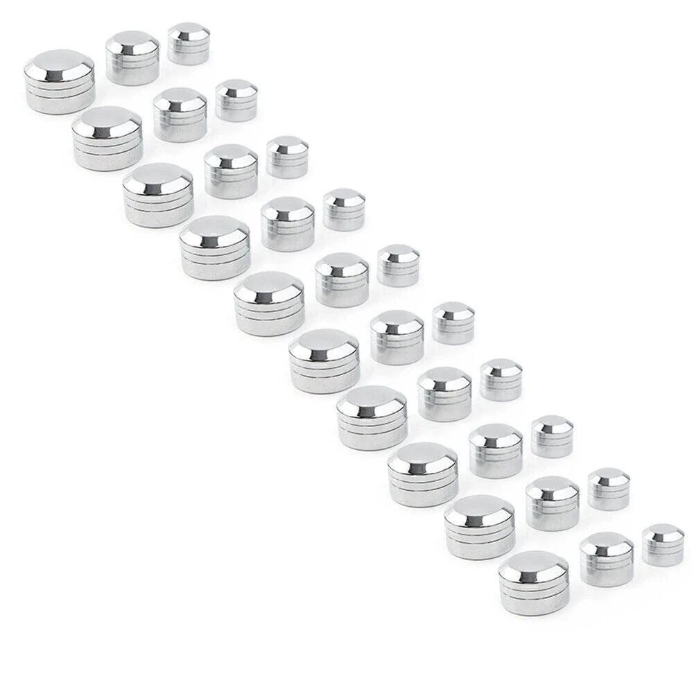 Inner 9mm Motor Bolt Topper Caps Cover for Harley Sportster Chrome