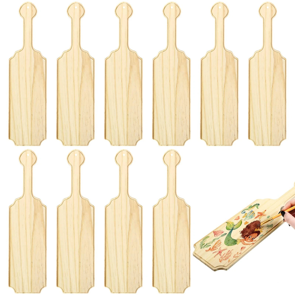 10X 15 Inch Unfinished Wooden Paddle for Sorority Greek Fraternity