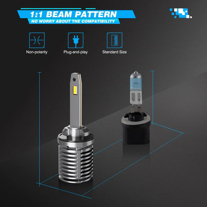 2X 880 LED Headlight Fog Light Bulbs Kit 40W 10000LM 6500K