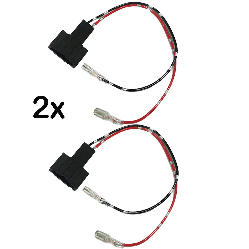2X 2-Pin Car Speaker Wire Harness Adapter Connector for Audi