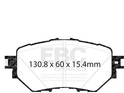 Front Brake Pad Set for Mazda 3 Sport (2014–2015) KZ933FH