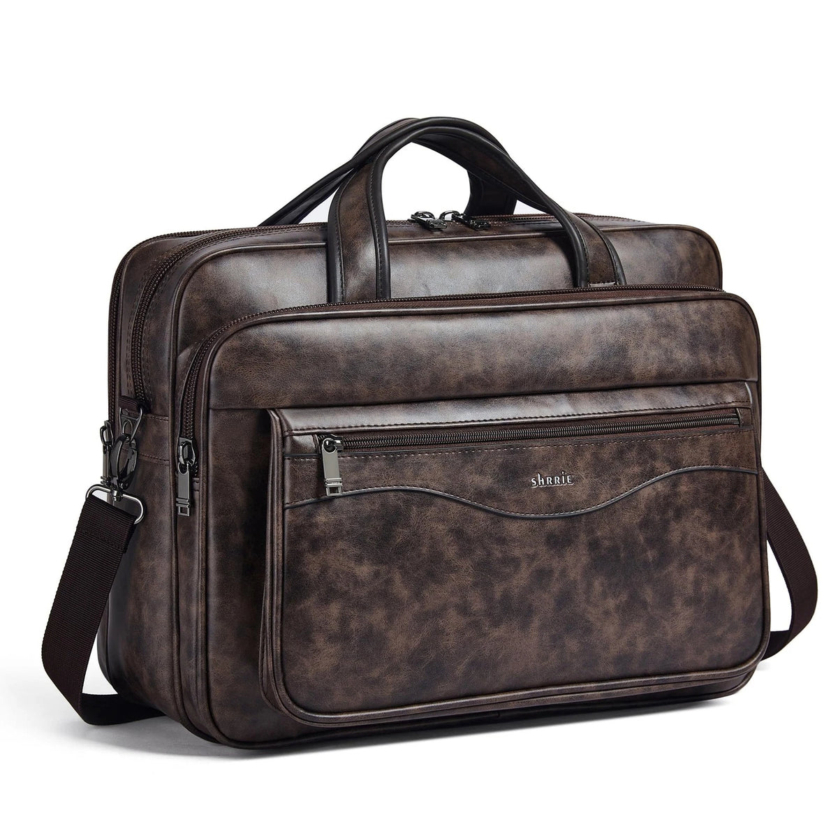 Leather Laptop Bag for 17-17.3 Inch Laptops (Vintage Waterproof)