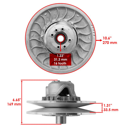 Primary & Secondary Clutch w/ Aramid Belt for Can-Am Traxter HD9 HD10 (2021–2023) AC151+DC119+AB171