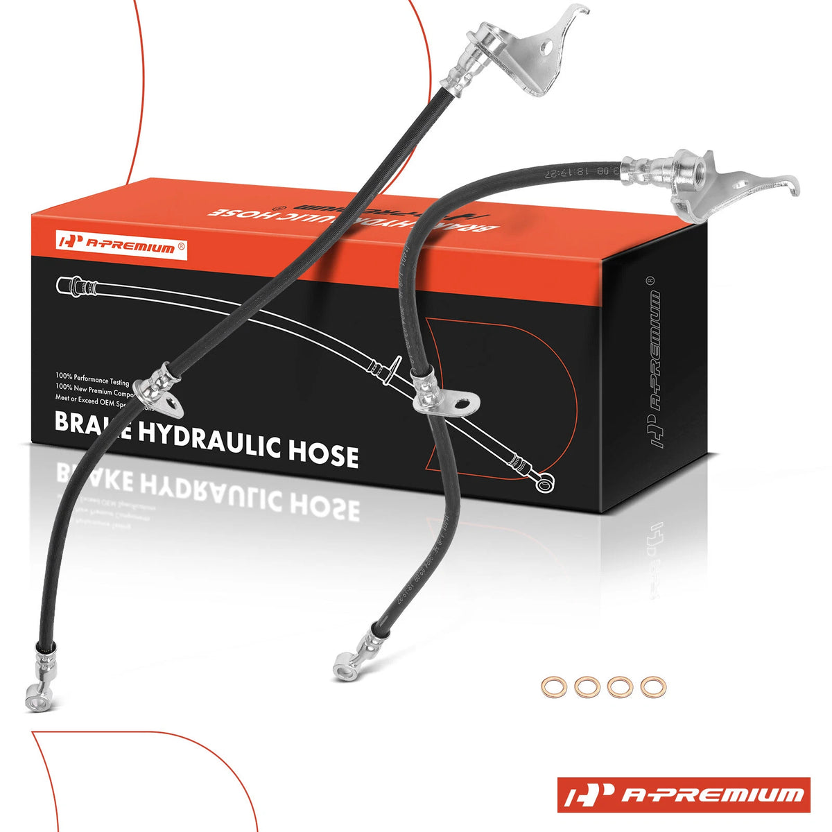 2X Front Brake Hydraulic Hose for Honda CR-Z (2016) H622717, 01465SZTJ00