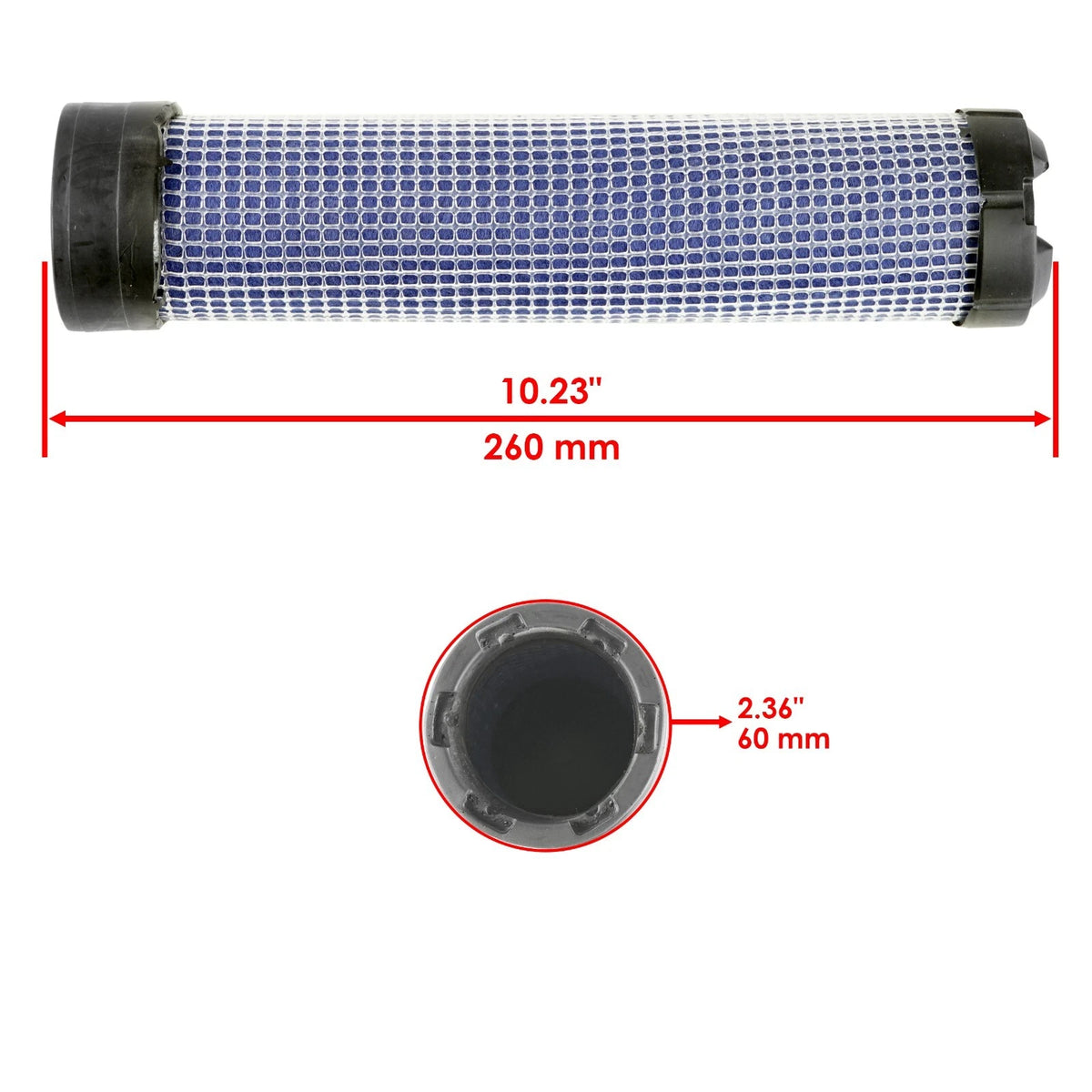 Inner Air Filter for John Deere 3005 3025E 3032E 3036E 3038E (M131803, AF215A1022)