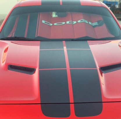 Red Accordion Windshield SunShade for Dodge Ram (Universal) 003705R01