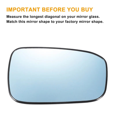 Pair Blue Heated Mirror Glass for Honda Accord (2003–2007)