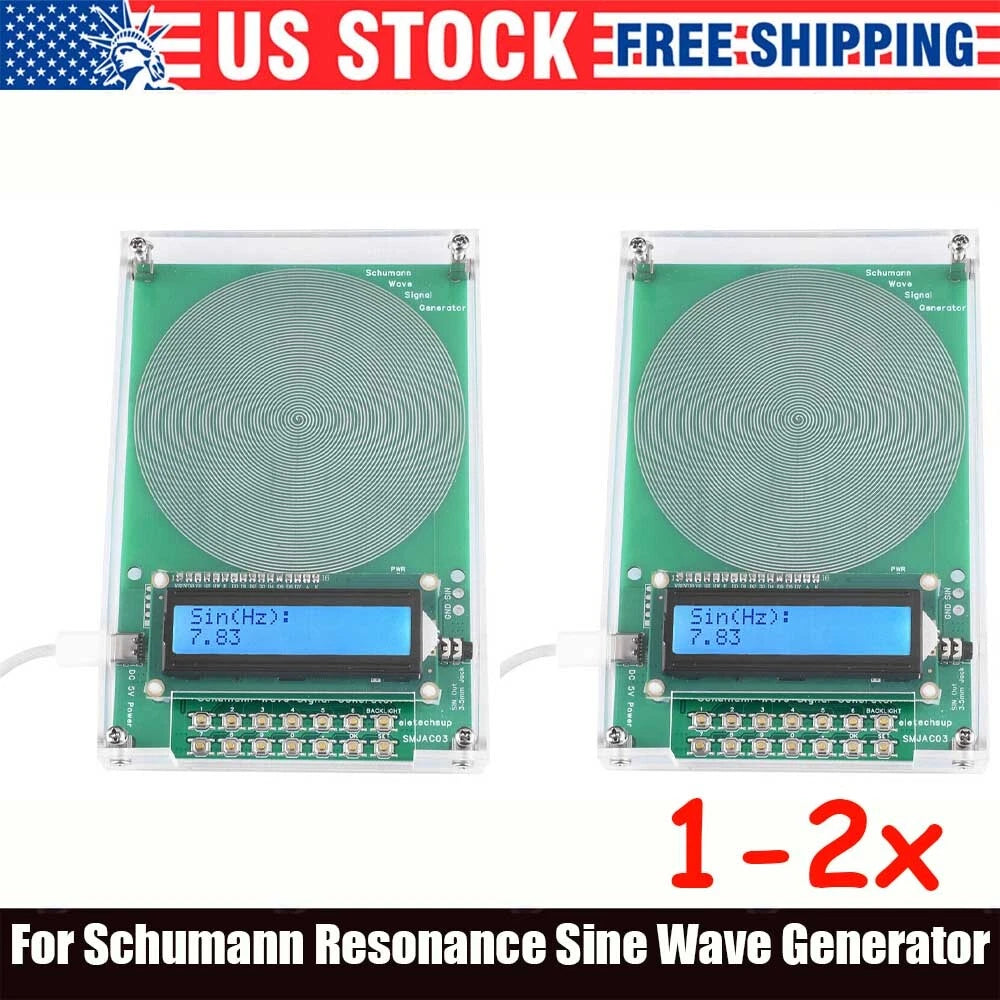1/2x Pulse Sine Frequency & Audio Output Connector for Schumann Wave Generator
