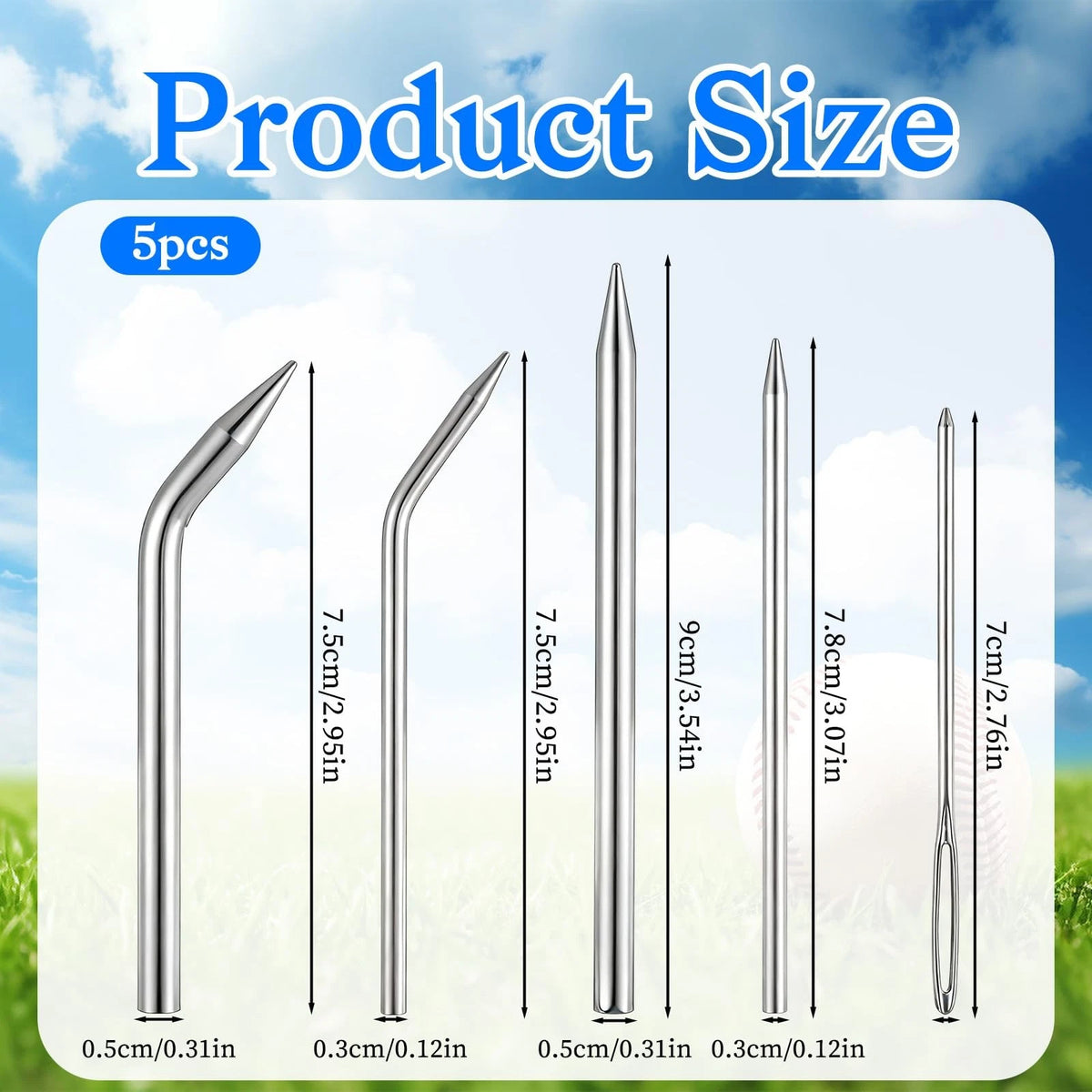 5Pcs Baseball Lacing Needles for Glove Repair