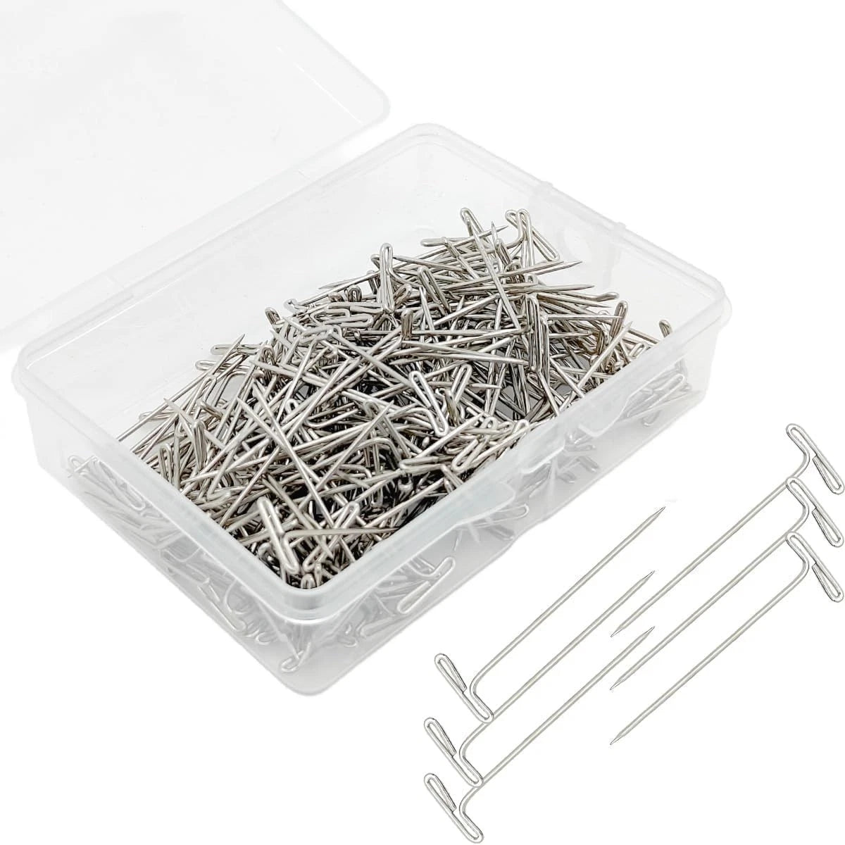 200PCS Metal T Pins for Automotive Use (1.5 Inch Stainless Steel)