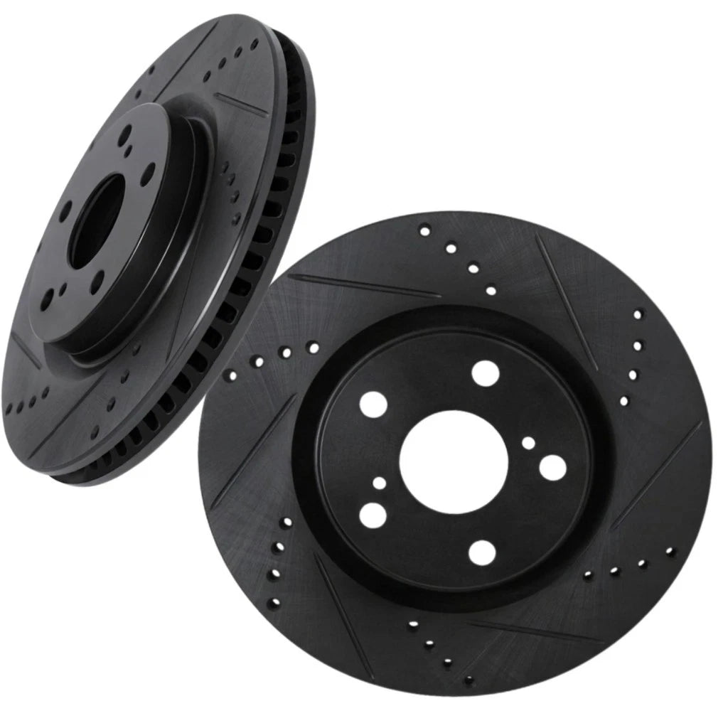 Rotor Set for Toyota Supra (1993–1998) ALX-PAU-DF-8002-76089-CLA1 Vented Drilled Slotted