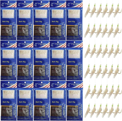 Set of 15 Glow Lures for Mackerel Fishing