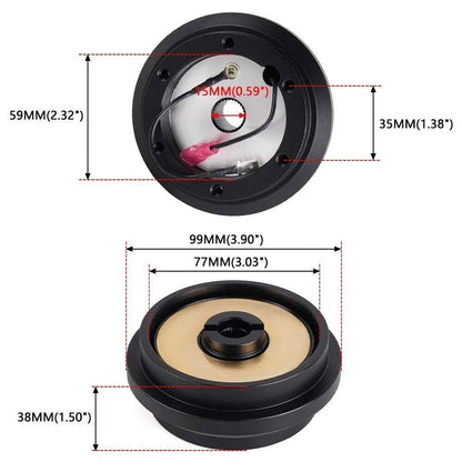 190H Steering Wheel Short Hub Adapter for CRX EF (1988–1991), Integra (1990–1993)