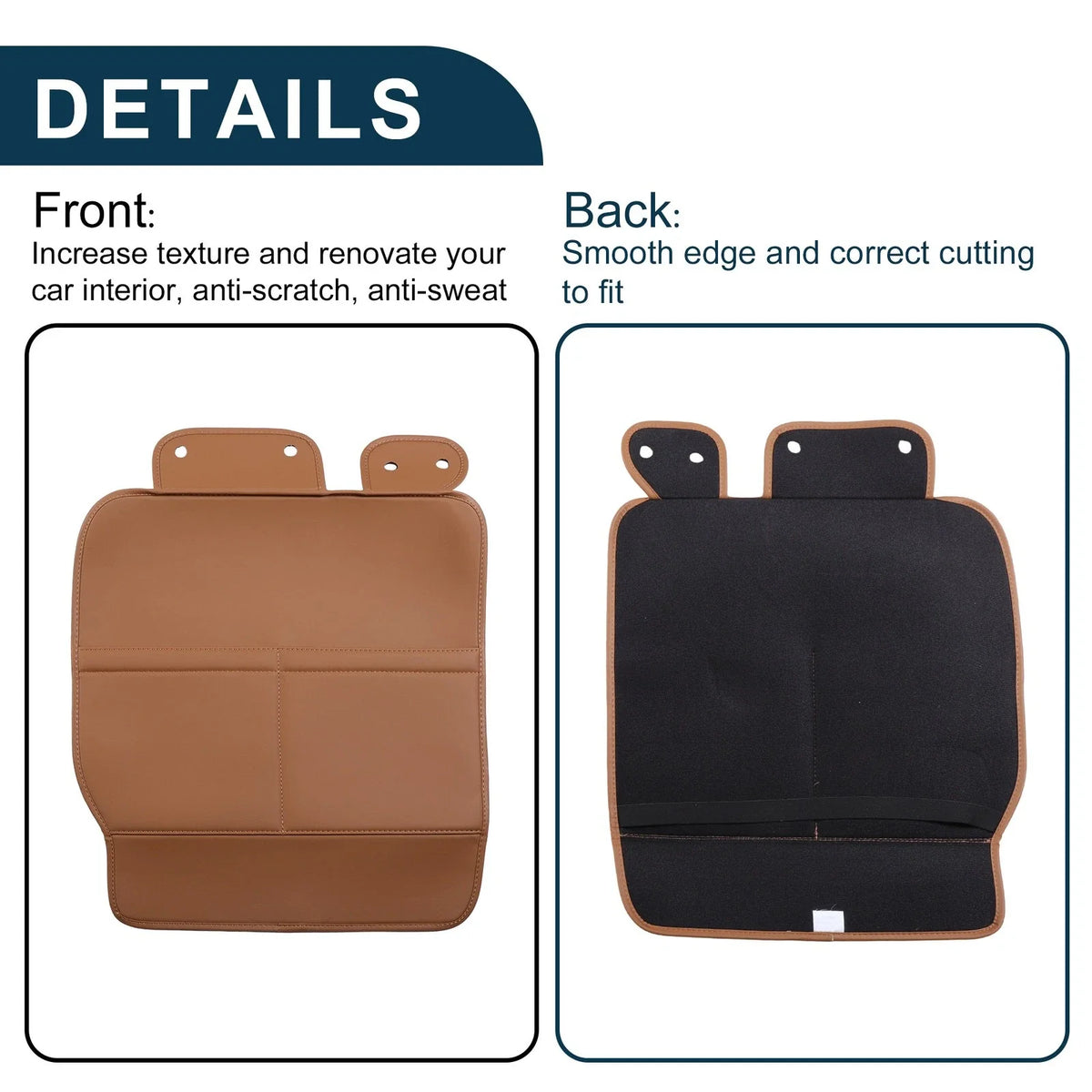 2X Car Door Anti Kick Pad Sticker for Toyota Vellfire Alphard (2015–2020) Brown