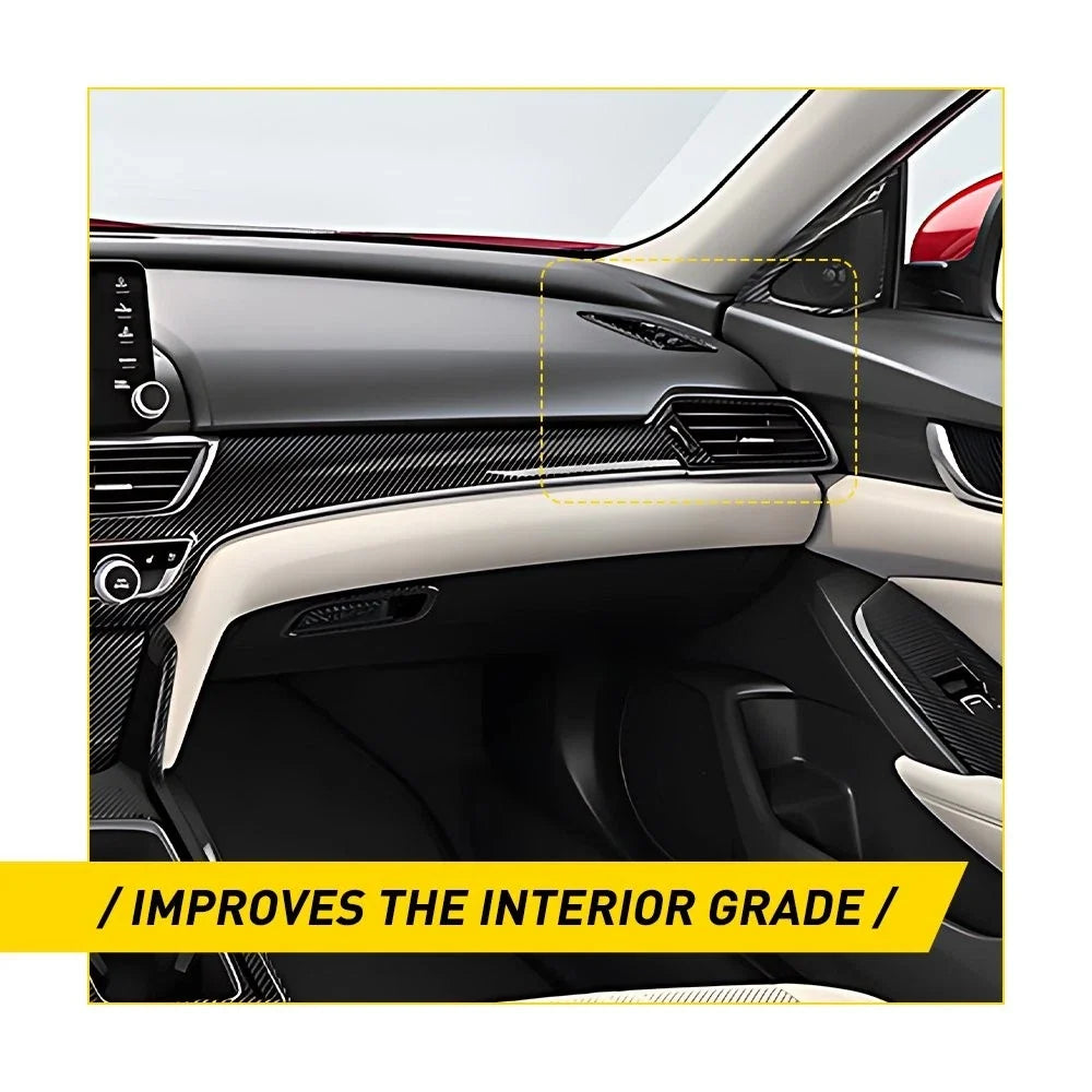 Carbon Fiber Dashboard Air Vent Outlet Cover Trim for Honda Accord (2018–2022)