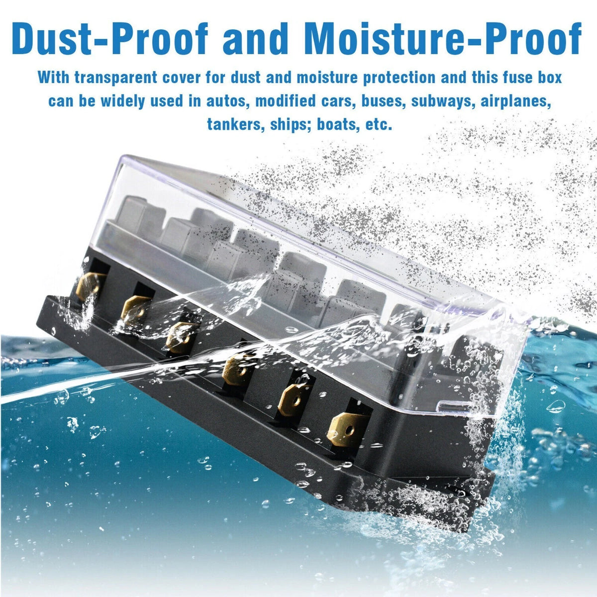 6-Way Fuse Blade Holder Box for Car Vehicle (12V/24V)