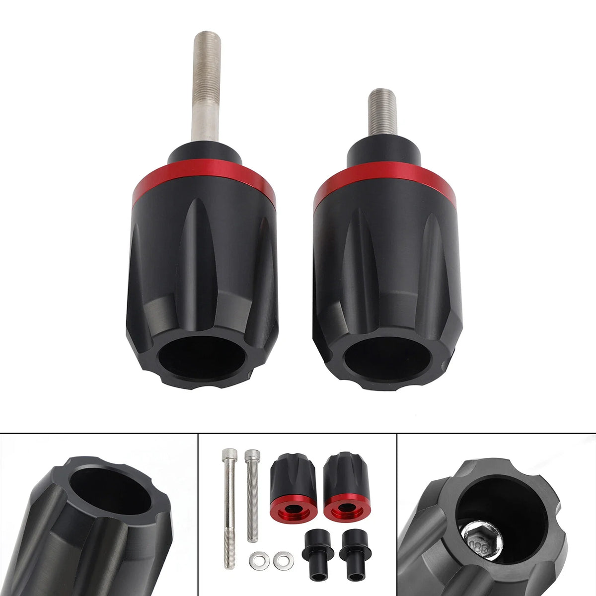 Crash Slider Protection for Honda CB650R (2019–2020) - Aluminum Frame, Red