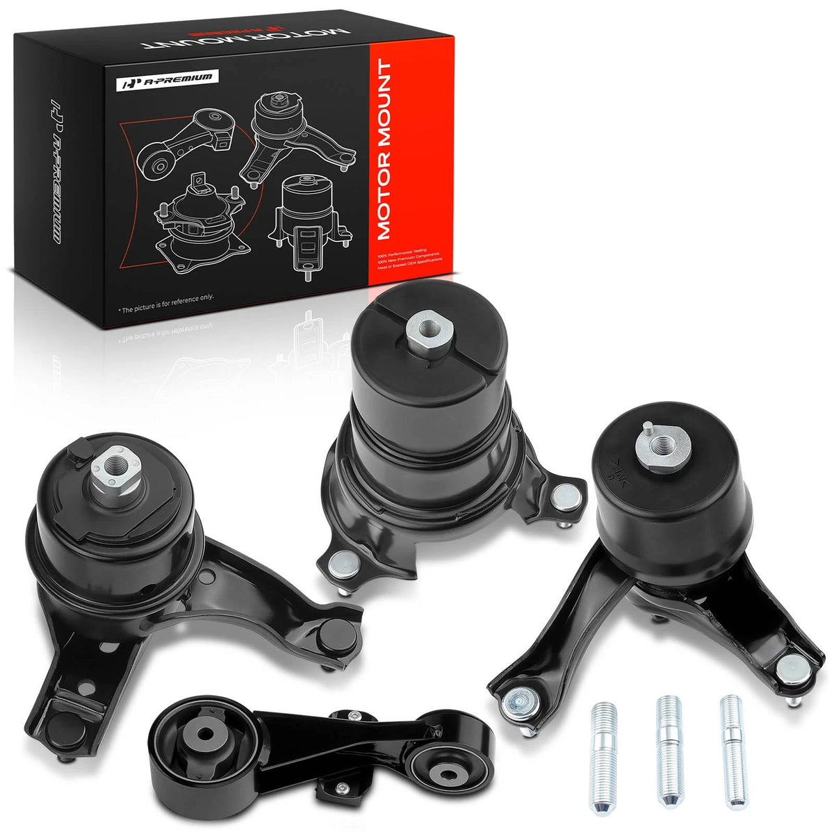 Set of 4 Engine Motor & Trans. Mounts for Toyota Camry (2012–2017) 123720H090, 123720P010, 1237228200, 123630V031, 123630V070