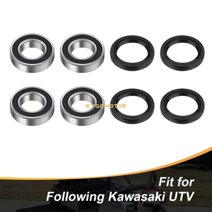 Set of 2 Front Wheel Bearings Seal for Kawasaki Mule 3000-4010