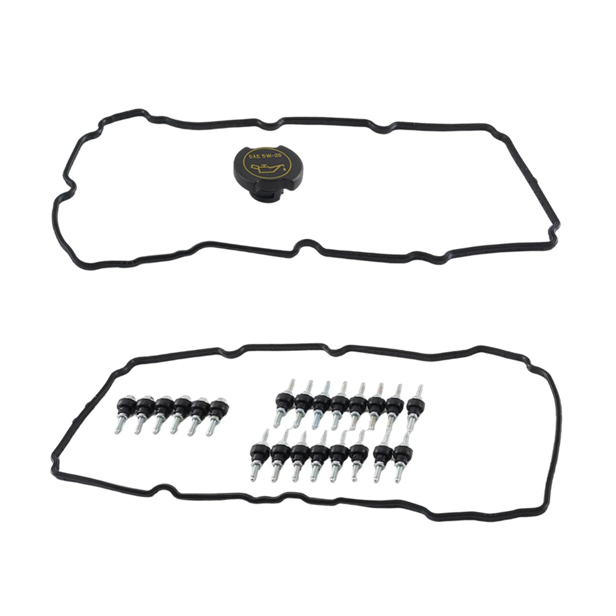Engine Valve Cover Set for Ford Edge Explorer F-150 Flex (2011–2019) GFAUQX, BR3Z-6582-R, BR3Z-6582-H, BR3Z-6582-M, BR3Z-6582-P