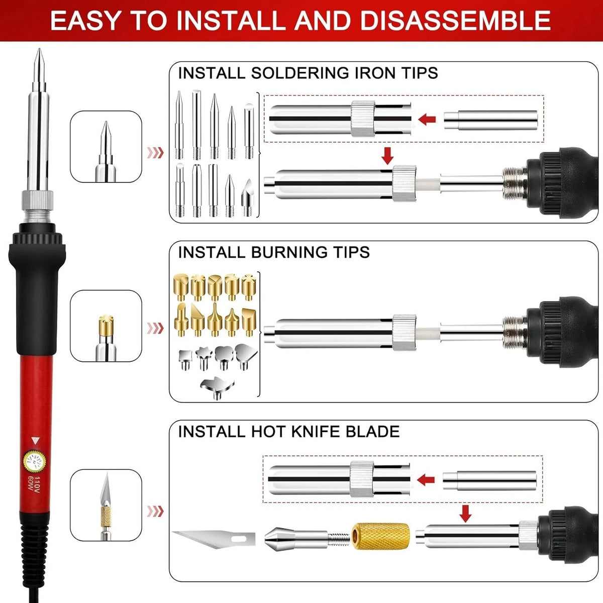 73PCS Wood Burning Kit for Beginners