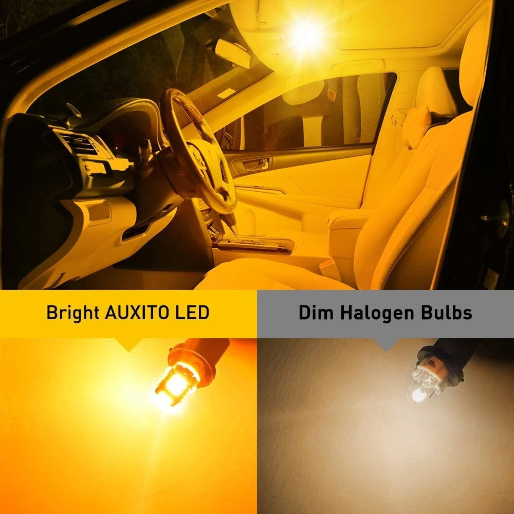 10X AUXITO Amber 175 2825 LED Light Bulb 168 194 T10 3000K for Parking