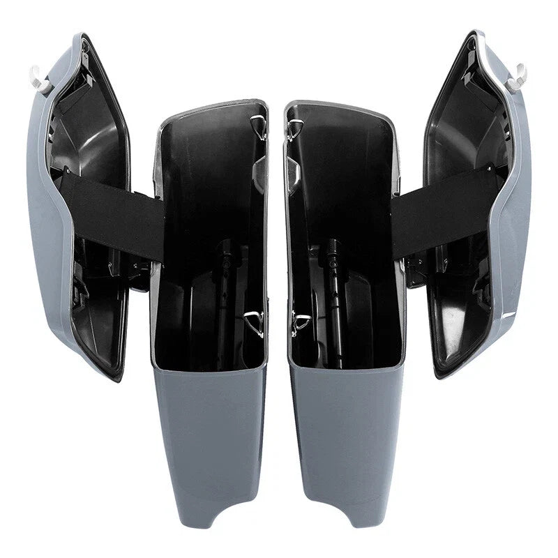 4" Stretched Hard Saddlebag for Harley Electra Glide, Street Glide (2014–2024) Gunship Gray