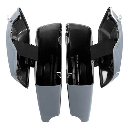 4" Stretched Hard Saddlebag for Harley Electra Glide, Street Glide (2014–2024) Gunship Gray