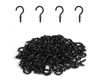 Set of 10 Mini Metal Screw Hooks for Various Applications (No Specific Years)