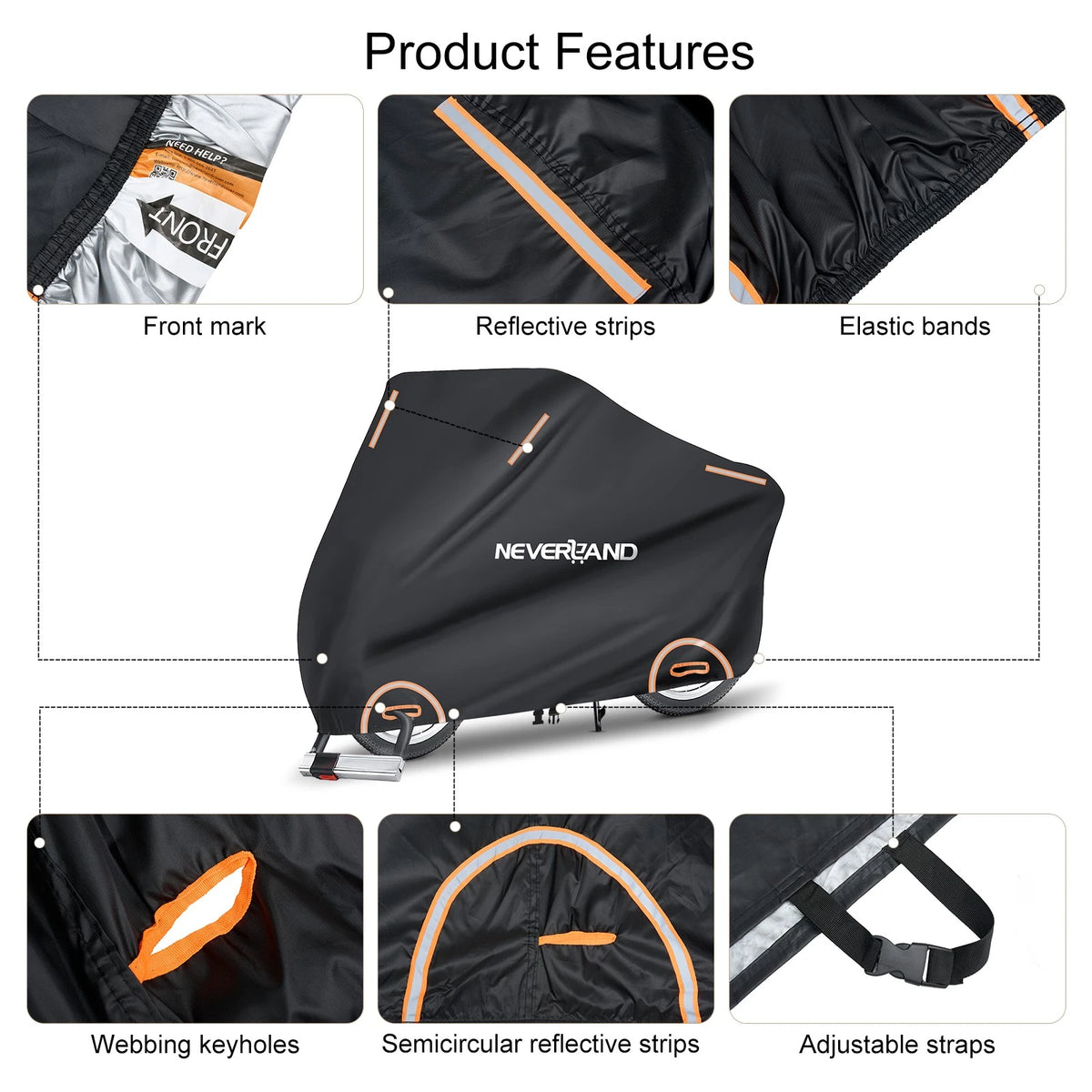 XL Waterproof Motorcycle Cover for Suzuki Burgman 200 400 (NEV M40-40-XL)