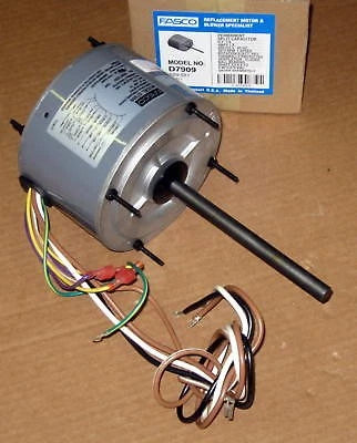Fasco D7909 AC Condenser Fan Motor for Air Conditioner (1/4 HP, 1075 RPM)